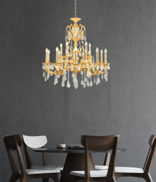 루카 15등 대형 샹들리에 골드 