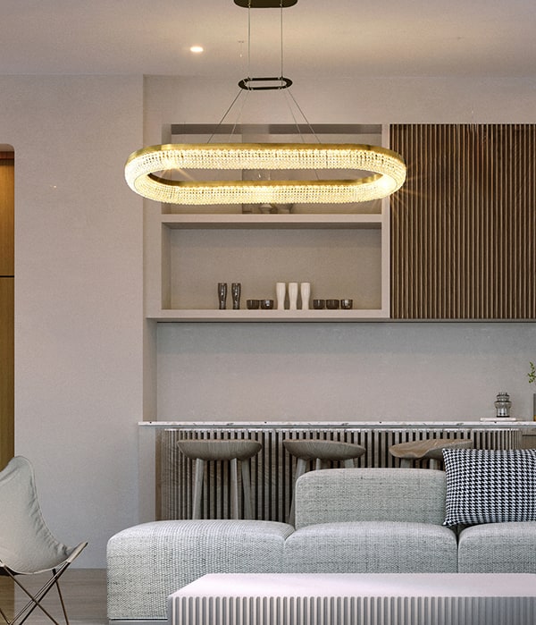 W 비스로 크리스탈 펜던트 식탁조명 LED 40W