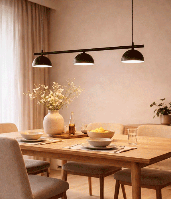 스티노 LED 펜던트 식탁조명 3등 30W 화이트 블랙